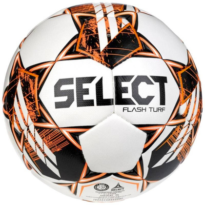 Biało-pomarańczowa piłka nożna Select Flash Turf AG 110047