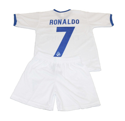 Biało-niebieski komplet piłkarski Reda Real Madryt Ronaldo 7 junior