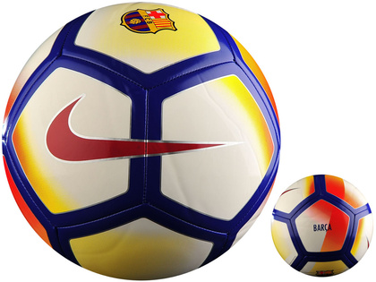 Biało-granatowa piłka nożna Nike Pitch FC Barcelona SC3480-100 r5
