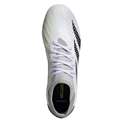 Biało-zielone buty piłkarskie Adidas Predator Accuracy.3 FG GZ0024