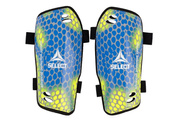 Niebiesko-żółte ochraniacze nagolenniki piłkarskie Select Shin Guards