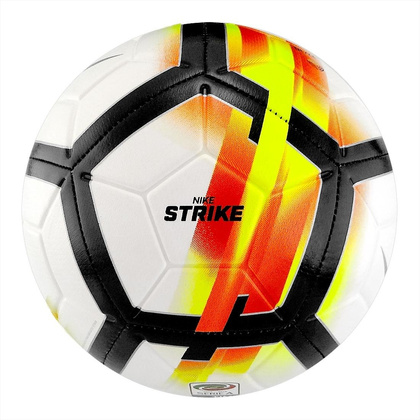 Biało-zielona piłka nożna Nike Strike SC3152-100 r5