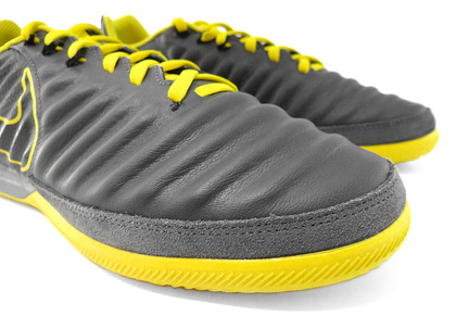 Szaro-żółte buty piłkarskie na halę Nike Tiempo Lunar Legend Pro IC AH7246-070
