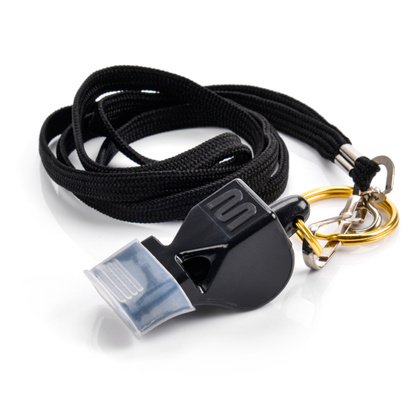 Czarny gwizdek sędziowski Meteor Wolf Plus