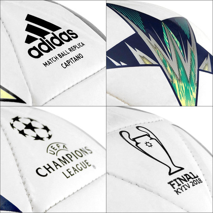 Biała piłka nożna Adidas Finale Kiev Capitano CF1198 r5