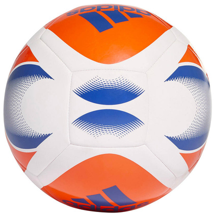 Biało-pomarańczowa piłka nożna Adidas Starlancer Club GK7849
