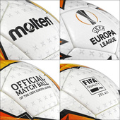 Biało-pomarańczowa piłka nożna Molten Europa League OMB r5