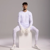 Białe rękawice bramkarskie Football Masters Varis X PRO All White