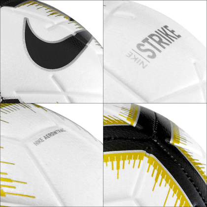 Biało-czarna piłka nożna Nike Strike SC3310-102 - rozmiar 4