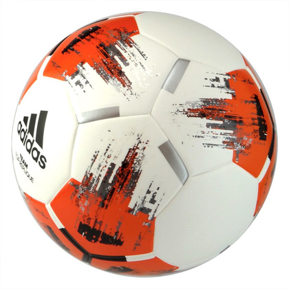  Biało-pomarańczowa piłka nożna Adidas Team Top Replique CZ2234 r4