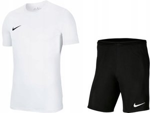 Biało-czarny strój sportowy na WF Nike Park BV6708-100 + BV6855-010