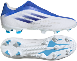 Biało-niebieskie buty piłkarskie korki Adidas X Speedflow.3 LL FG GW7495