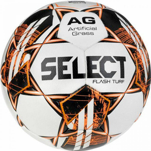 Biało-pomarańczowa piłka nożna Select Flash Turf AG 110047
