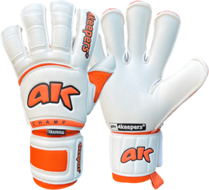 Biało-pomarańczowe rękawice bramkarskie 4Keepers Champ Training VI RF2G