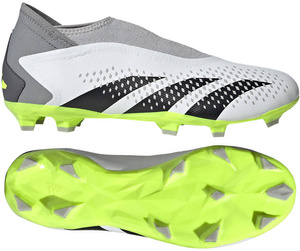 Biało-zielone buty piłkarskie Adidas Predator Accuracy.3 LL FG GZ0021