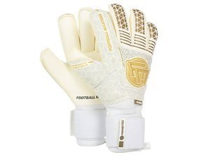 Biało-złote rękawice bramkarskie Football Masters Voltage Plus Contact Grip 4 MM RF