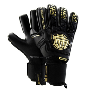 Czarne rękawice bramkarskie Football Masters Voltage Plus Black Gold NC v 4.0 - Junior