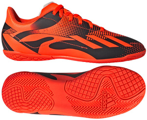 Czarno-pomarańczowe buty halowe Adidas X Speedportal Messi.4  GZ5138 - Junior
