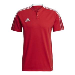 Czerwona koszulka polo Adidas Tiro 21 GM7365