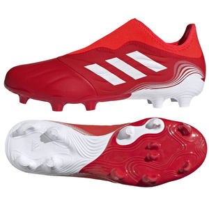 Czerwono-białe buty piłkarskie korki Adidas Copa Sense.3 LL FG FY6172