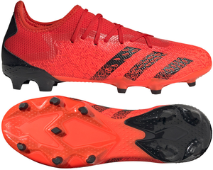 Czerwono-czarne buty piłkarskie korki Adidas Predator Freak.3 L FG FY6289