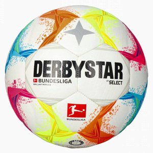 Kolorowa piłka nożna Select DerbyStar Bundesliga V22 Brillant Replica - rozmiar 4