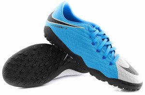 Niebiesko-czarne buty piłkarskie na orlik Nike Hypervenom Phelon TF 852598-104 JR