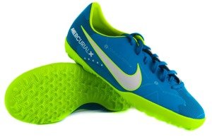 Niebiesko-żółte buty piłkarskie na orlik Nike Mercurial Victory TF 921494-400 JR