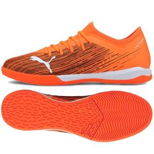 Pomarańczowe buty piłkarskie halówki Puma Ultra 3.1 106090 01