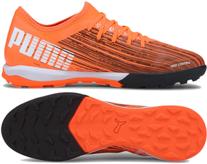 Pomarańczowe buty piłkarskie turfy Puma Ultra 3.1 106089 01
