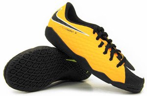 Pomarańczowo-czarne buty piłkarskie na halę Nike Hypervenom Phelon IC 852600-801 JR