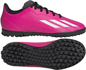 Różowo-czarne buty turfy Adidas X Speedportal.4 GZ2446 - Junior