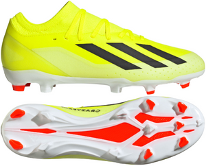 Seledynowo-białe buty piłkarskie Adidas X Crazyfast League IG0605