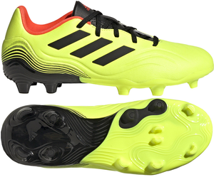 Seledynowo-czarne buty piłkarskie korki Adidas Copa Sense.3 FG GZ1385 - Junior