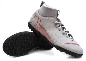 Szaro-czarne buty piłkarskie na orlik Nike Mercurial Superfly Club TF AH7345-060 Junior