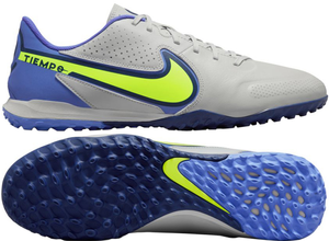 Szaro-niebieskie buty piłkarskie turfy Nike Tiempo Legend 9 Academy DA1191 075