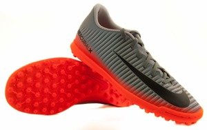 Szaro-pomarańczowe buty piłkarskie na orlik Nike Mercurial Vortex CR7 TF 852497-001 JR