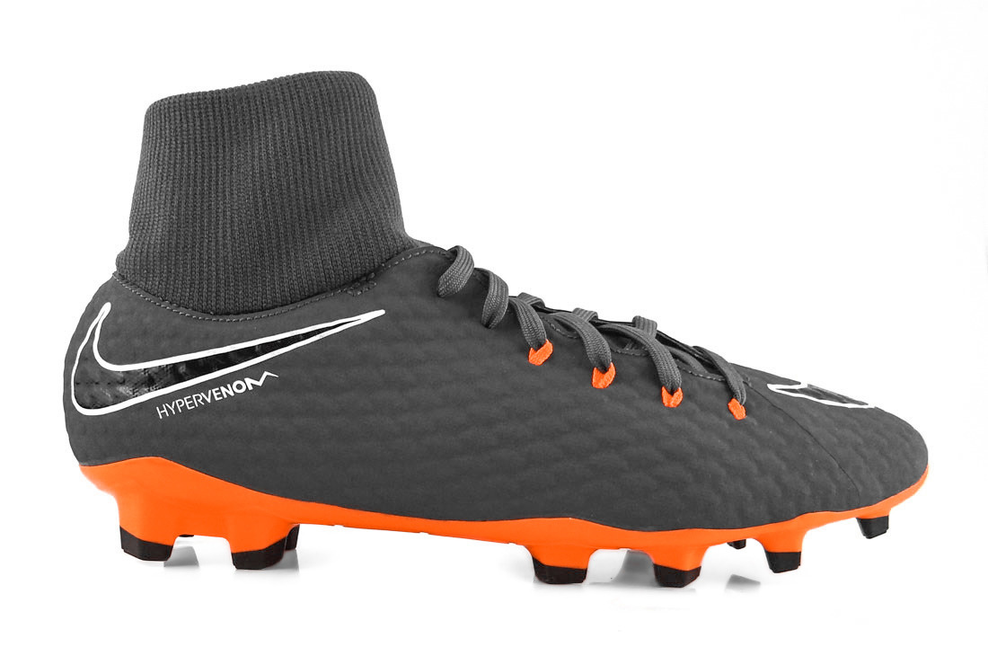 korki nike hypervenom czarno pomarańczowe