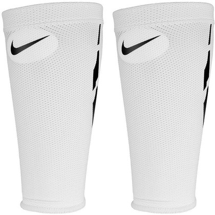 Biała opaska rękaw na ochraniacz piłkarski Nike Guard Elite SE0173-103