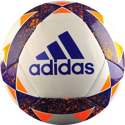 Biało-granatowa piłka nożna Adidas Starlancer V CD6579