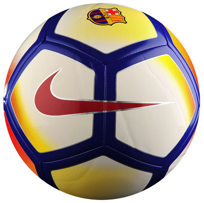 Biało-granatowa piłka nożna Nike Pitch FC Barcelona SC3480-100 r5