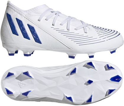 Biało-granatowe buty piłkarskie korki Adidas Predator Edge.3 FG GX5211 - Junior