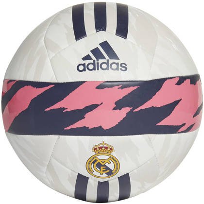Biało-granatowo-różowa piłka nożna Adidas Real Madryt Club FS0284 - rozmiar 5