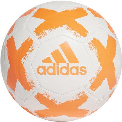 Biało-pomarańczowa piłka nożna Adidas Starlancer Club FL7036 rozmiar 5