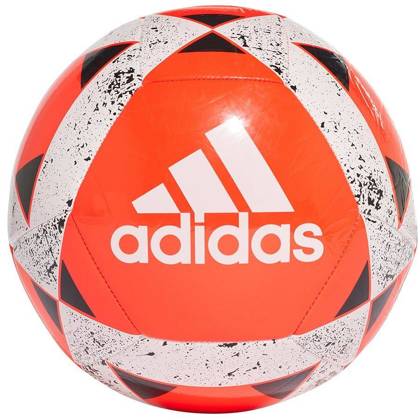 Biało-pomarańczowa piłka nożna Adidas Starlancer V CD6580