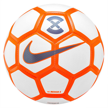 Biało-pomarańczowa piłka nożna halowa Nike Futsal Menor X SC3039-101 r4 