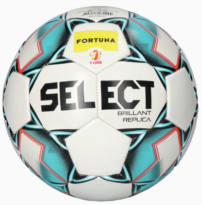Biało-turkusowa piłka nożna Select Brillant Replica Fortuna 1 Liga - rozmiar 5