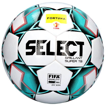 Biało-turkusowa piłka nożna Select Brillant Super TB Fortuna 1 Liga - rozmiar 5