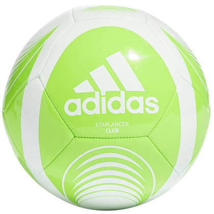 Biało-zielona piłka nożna Adidas Starlancer Club H60465