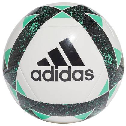 Biało-zielona piłka nożna Adidas Starlancer V CD6581